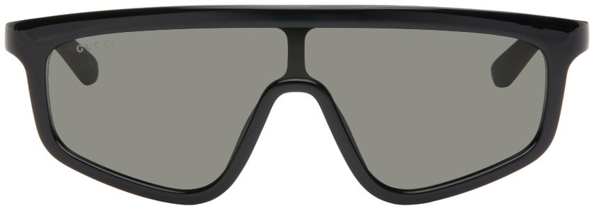 Solbriller Gucci Black Shield Sunglasses Sort | GG1736S-001, 0