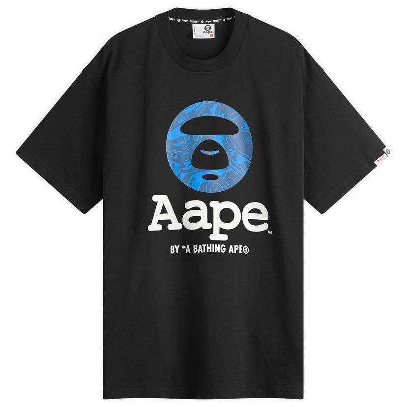 T-shirt AAPE by A Bathing Ape AAPE OG Moonface T-Shirt, Size Large Sort | AAPTEM1641XX-BLK