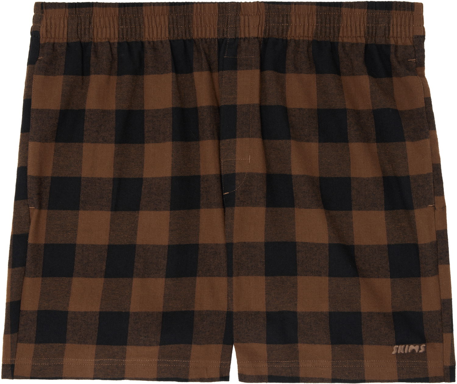 Boksere SKIMS SKIMS Flannel Sleep Shorts Brun | BO-BOX-6005M, 0