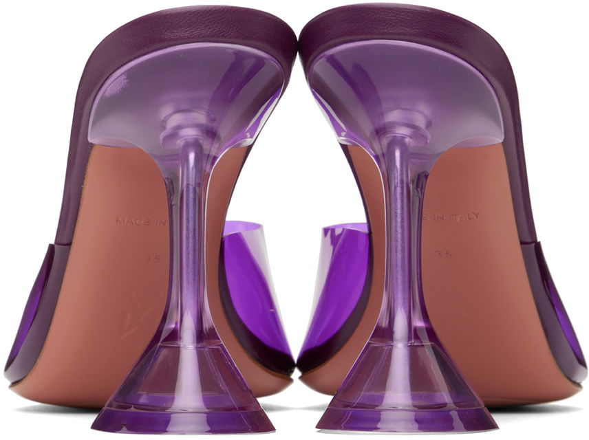 Skopleje Amina Muaddi Amina Muaddi Lupita Glass Slipper Heeled Sandals Lilla | LUPITA GLASS SLIPPER CL PLEXI PV, 1