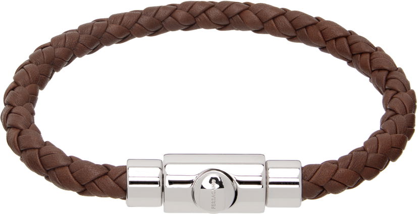 Armbånd FERRAGAMO Leather Bracelet Brun | 703873