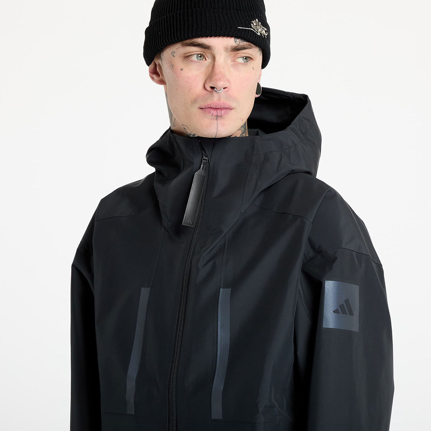 Vindjakke adidas Performance Myshelter Carry Strap RAIN.RDY Black Jacket Sort | IV7368, 1