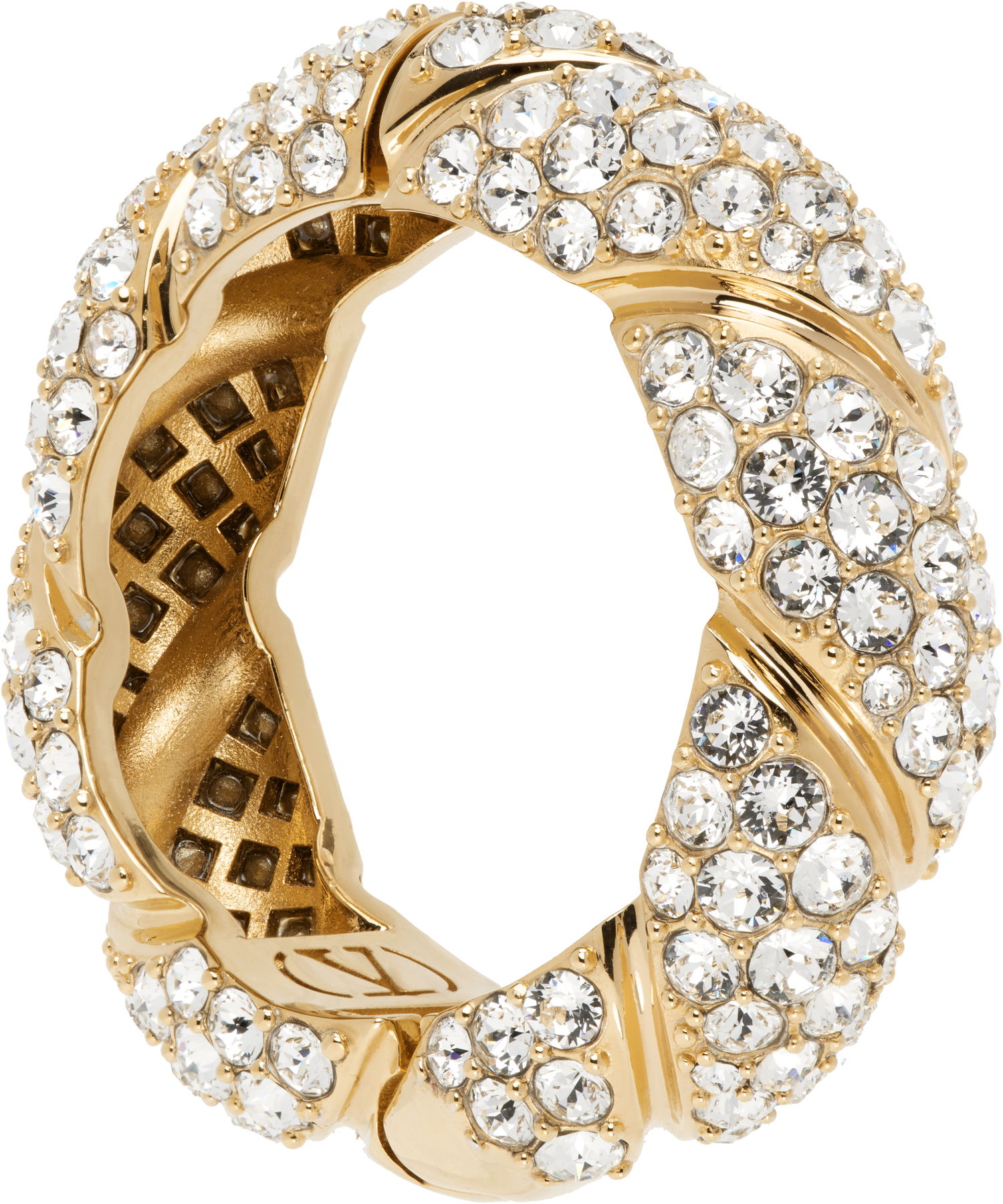 Armbånd Valentino Valentino Garavani Small Big Mono Crystal-Embellished Clip-on Earring Metalisk | 6W0J0Y96YCW, 1