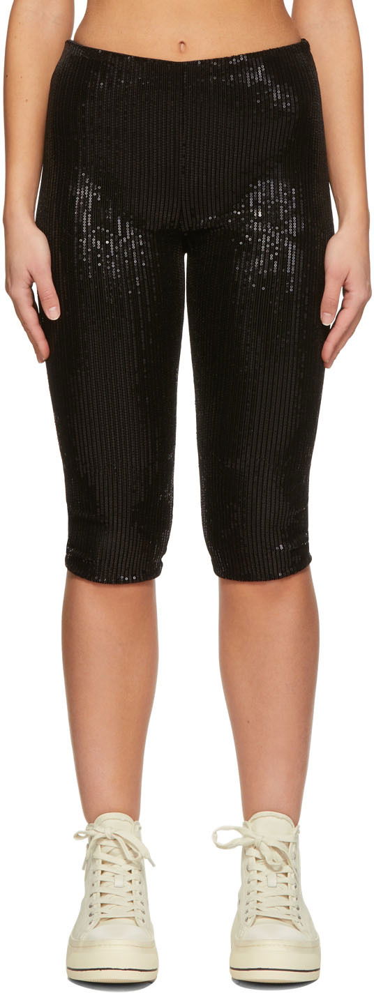 Leggings We11done We11done Sequin Cycling Shorts Sort | WD-PT1-22-295-W-BK, 0