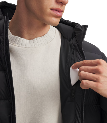 Puffer jakke Under Armour Under Armour Sportswear Puff Hooded Jacket Sort | 6006360-003, 2