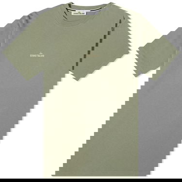T-shirt Stone Island Camo One Badge Print T-Shirt Grøn | 80152RCE6-V0055, 0
