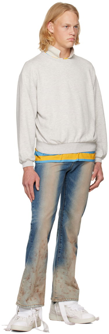 Sweatshirt ERL Crewneck Sweatshirt Grå | ERL05T020, 3