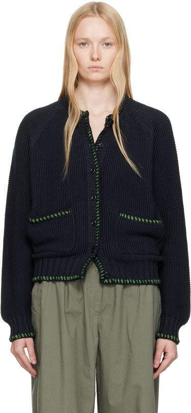Sweater YMC YMC Lotus Knit Cardigan Sort | Q8YAH, 0