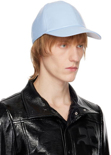 Kasket Courrèges Faux-Leather Logo Cap Brun | PERACT002VY0003, 3