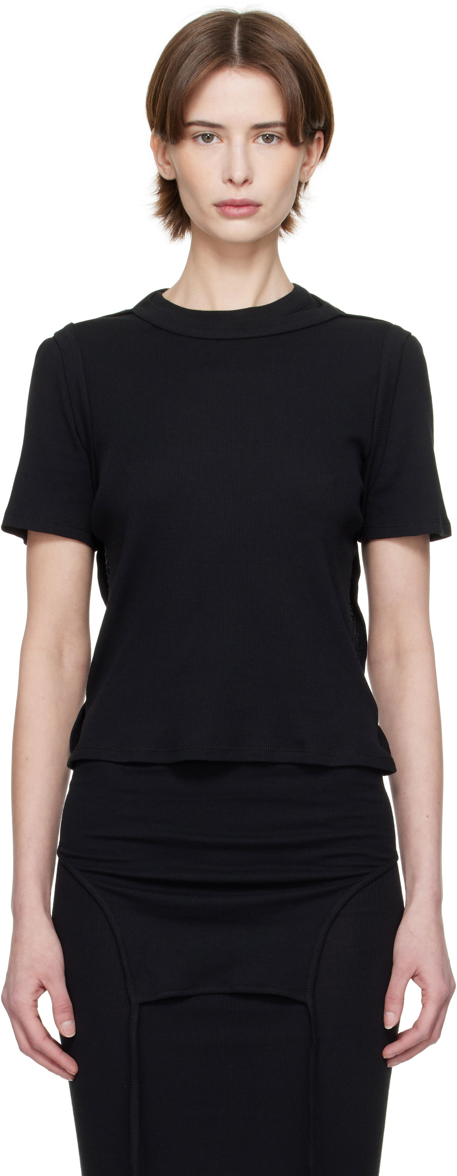 T-shirt Eckhaus Latta Eckhaus Latta Flip T-Shirt Sort | 1204-EL-PS25-A -, 0