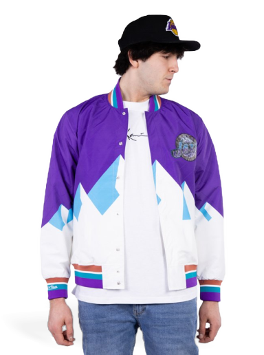 Bomberjakke Mitchell & Ness 75th Anniversary Warm Up Jacket Flerfarvet | OJBF1201-UJAYYPPPPURP