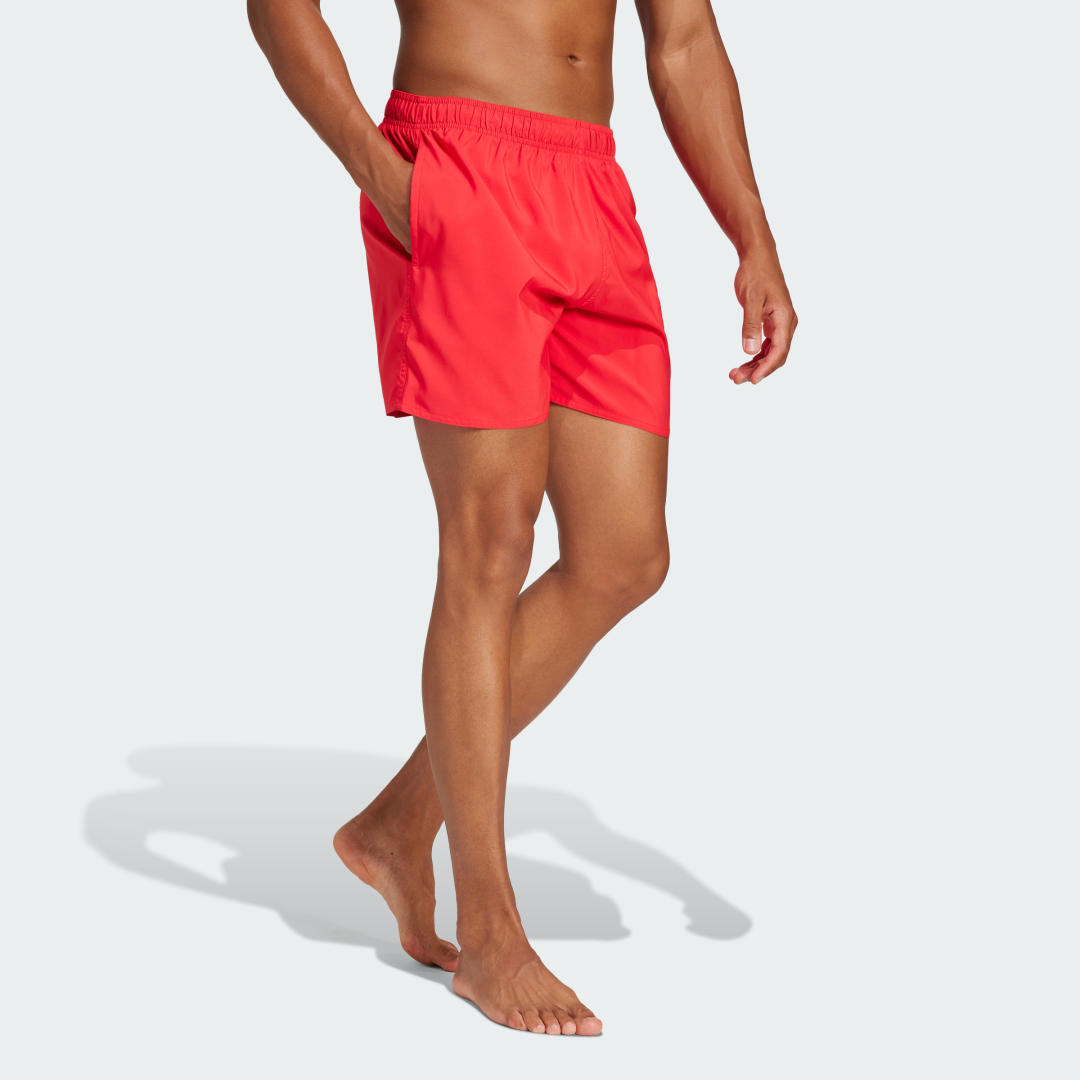 Badetøj adidas Performance Solid CLX Short-Length Swim Shorts Rød | JC9919, 1