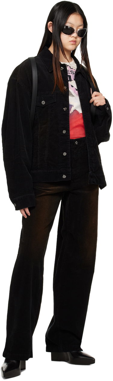 Jeans We11done Washed Wide-Leg Trousers Sort | WD-DP3-22-392-W-BK, 3