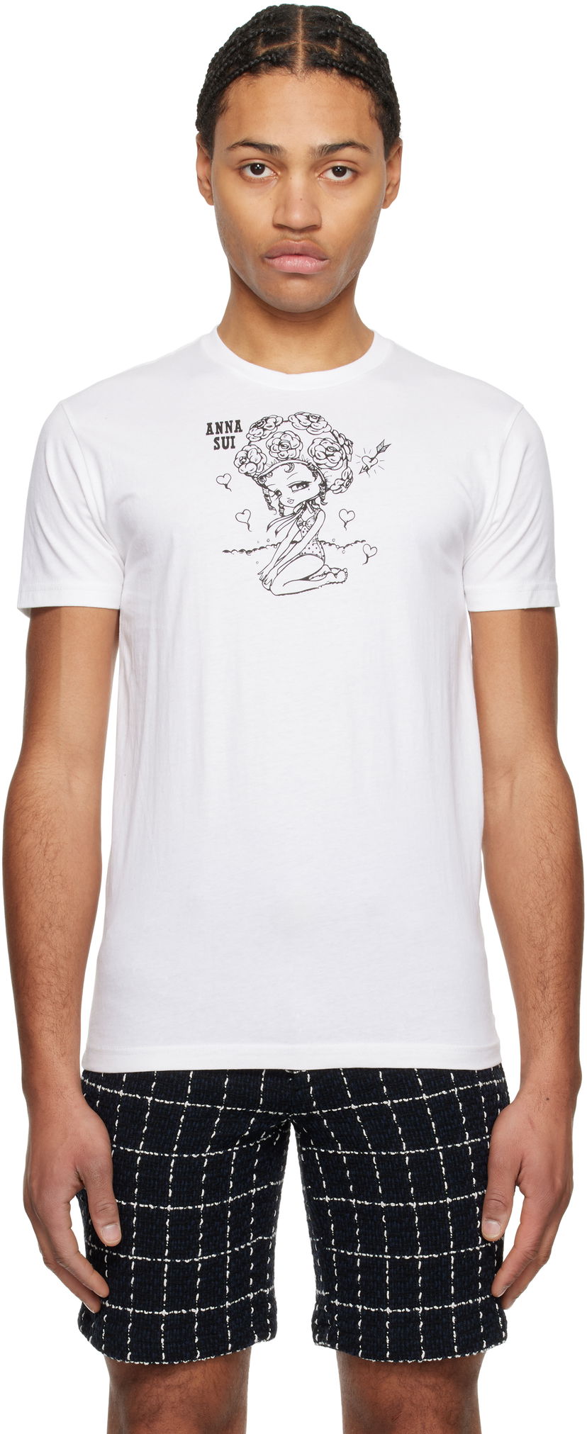 T-shirt Anna Sui Anna Sui Beach Girl Graphic T-Shirt Hvid | MT1025B2
