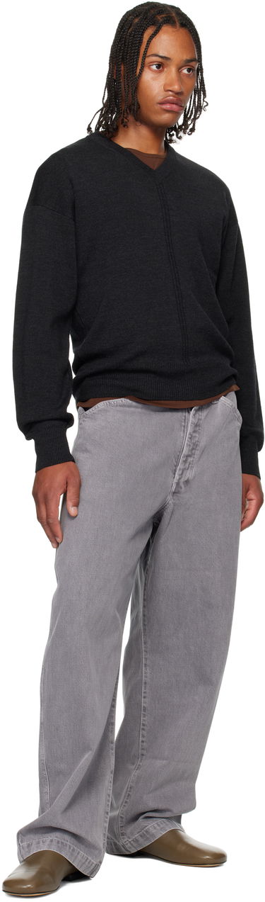 Sweater LEMAIRE LEMAIRE V-Neck Sweater Sort | TO1430 LK087, 3