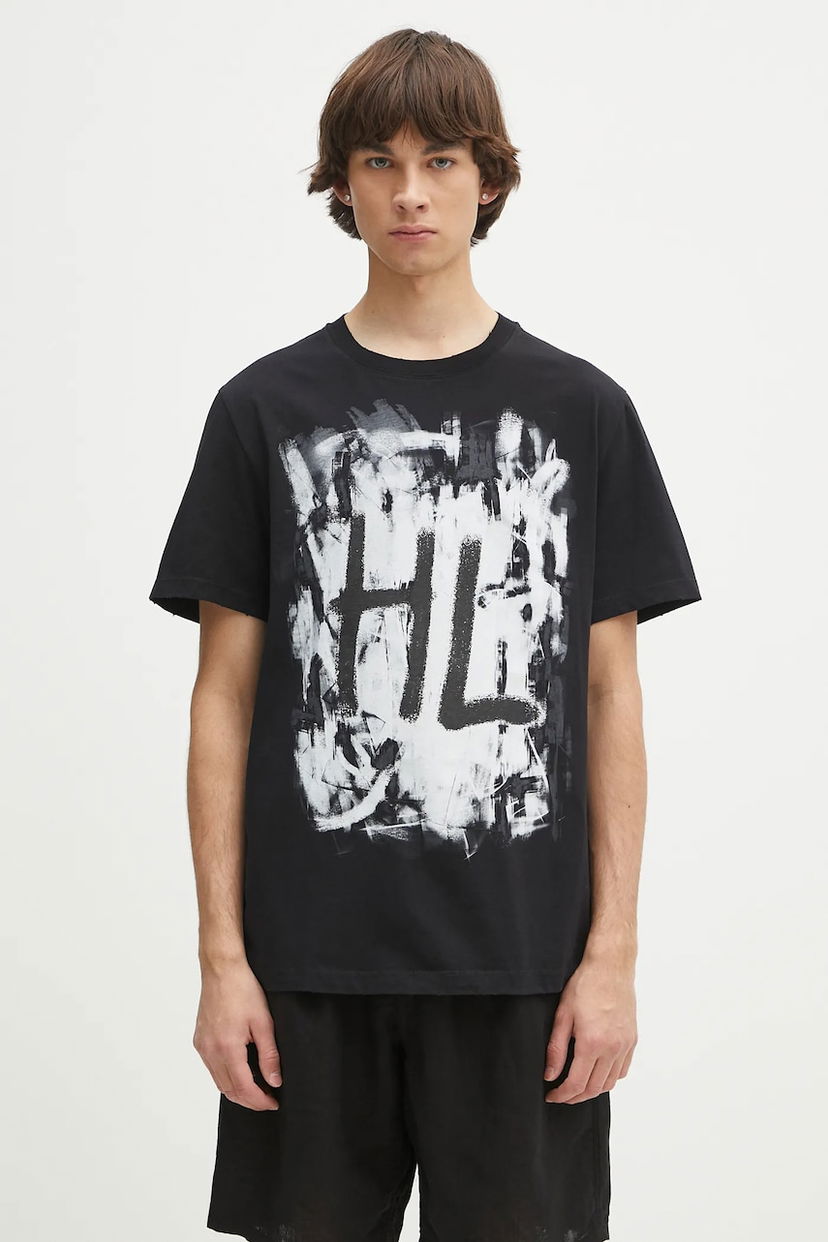 T-shirt Helmut Lang Helmut Lang Scribble Graphic T-Shirt Sort | P02HM511