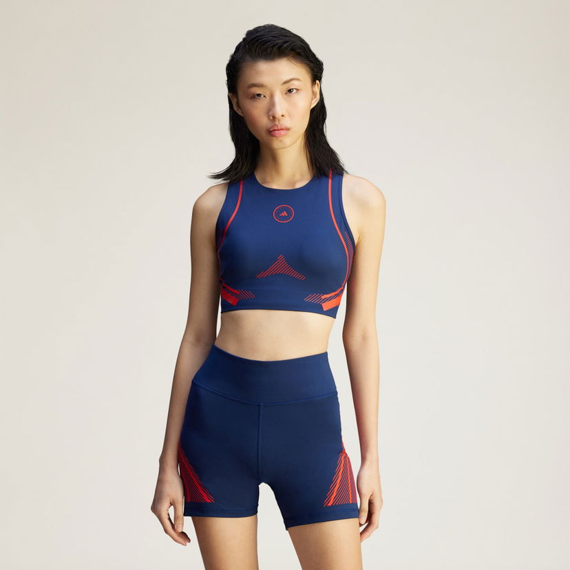 Bh adidas Performance Stella McCartney TruePace Running Crop Top Mørkeblå | JJ0112