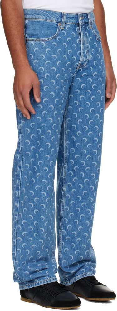 Jeans Marine Serre Moon Laser Baggy Jeans Blå | MPA070BCDEN0002, 1