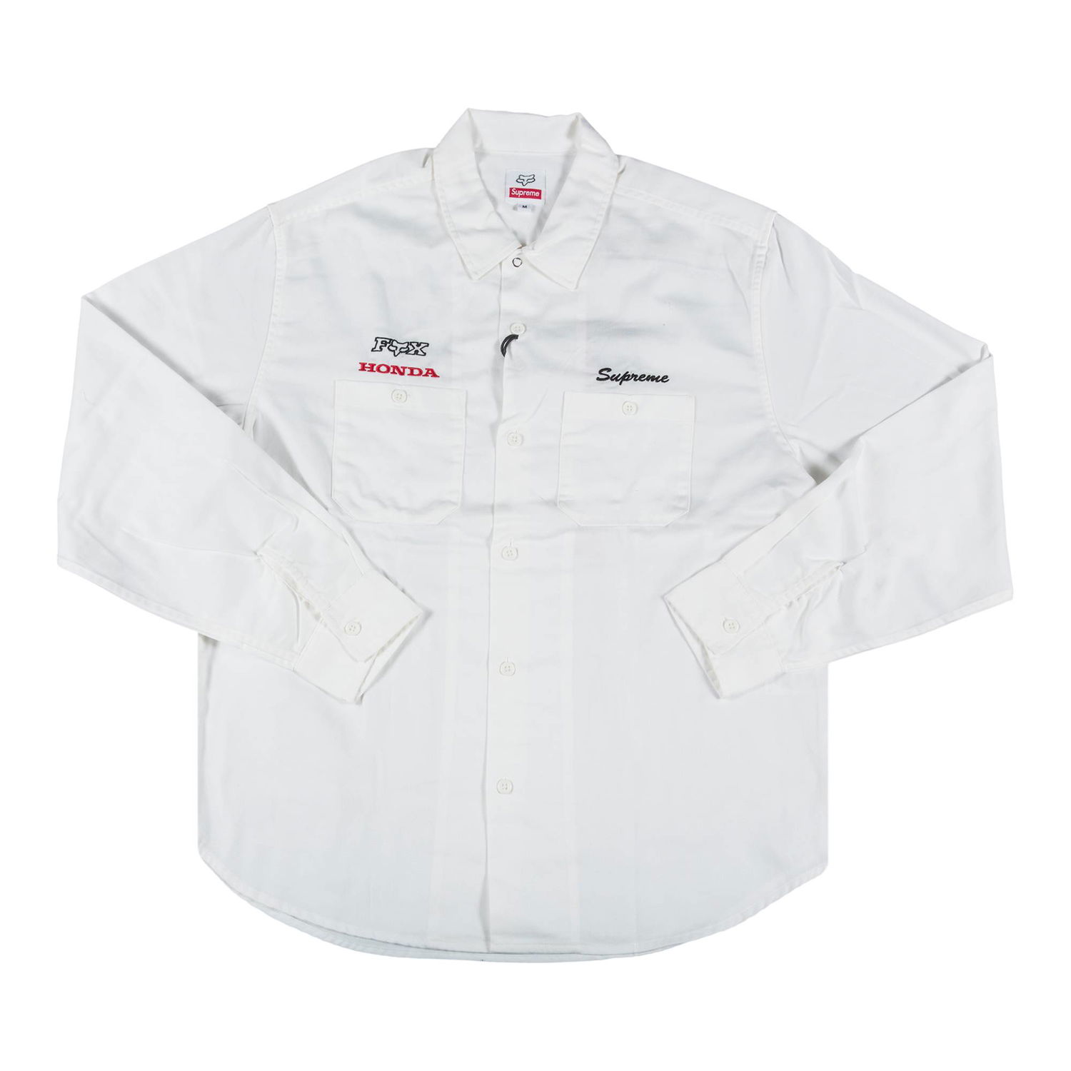 Skjorte Supreme Honda Fox Racing x Work Shirt Hvid | FW19S25 WHITE, 1