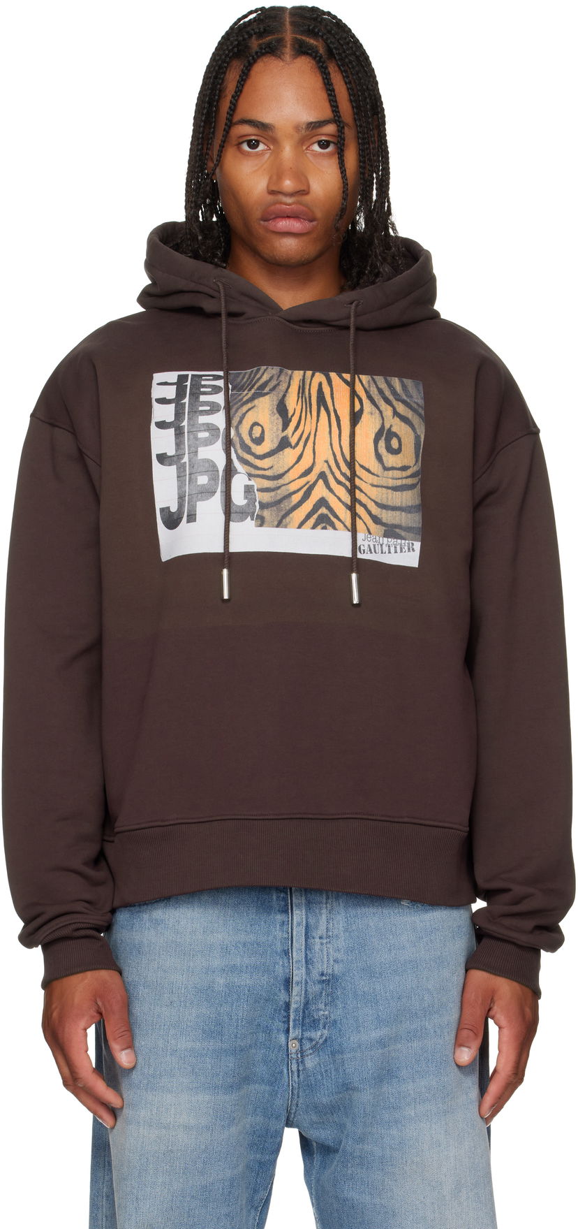 Sweatshirt Jean Paul Gaultier Jean Paul Gaultier Printed Hoodie Brun | 25/03-W-TO296-J003-710060