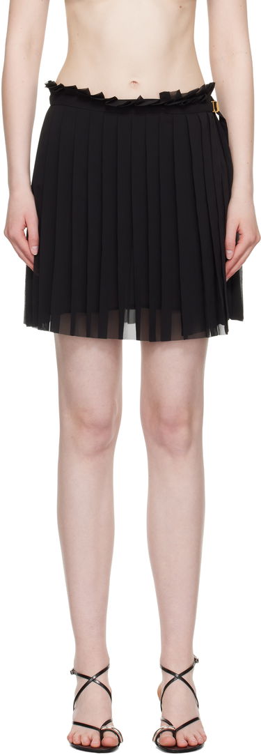 Nederdel AMI AMI Paris Pleated Miniskirt Sort | FSK153.PL0027, 0