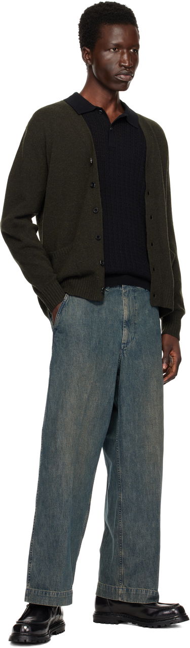 Sweater BEAMS BEAMS PLUS 7G Cardigan Grøn | 38150094103, 3