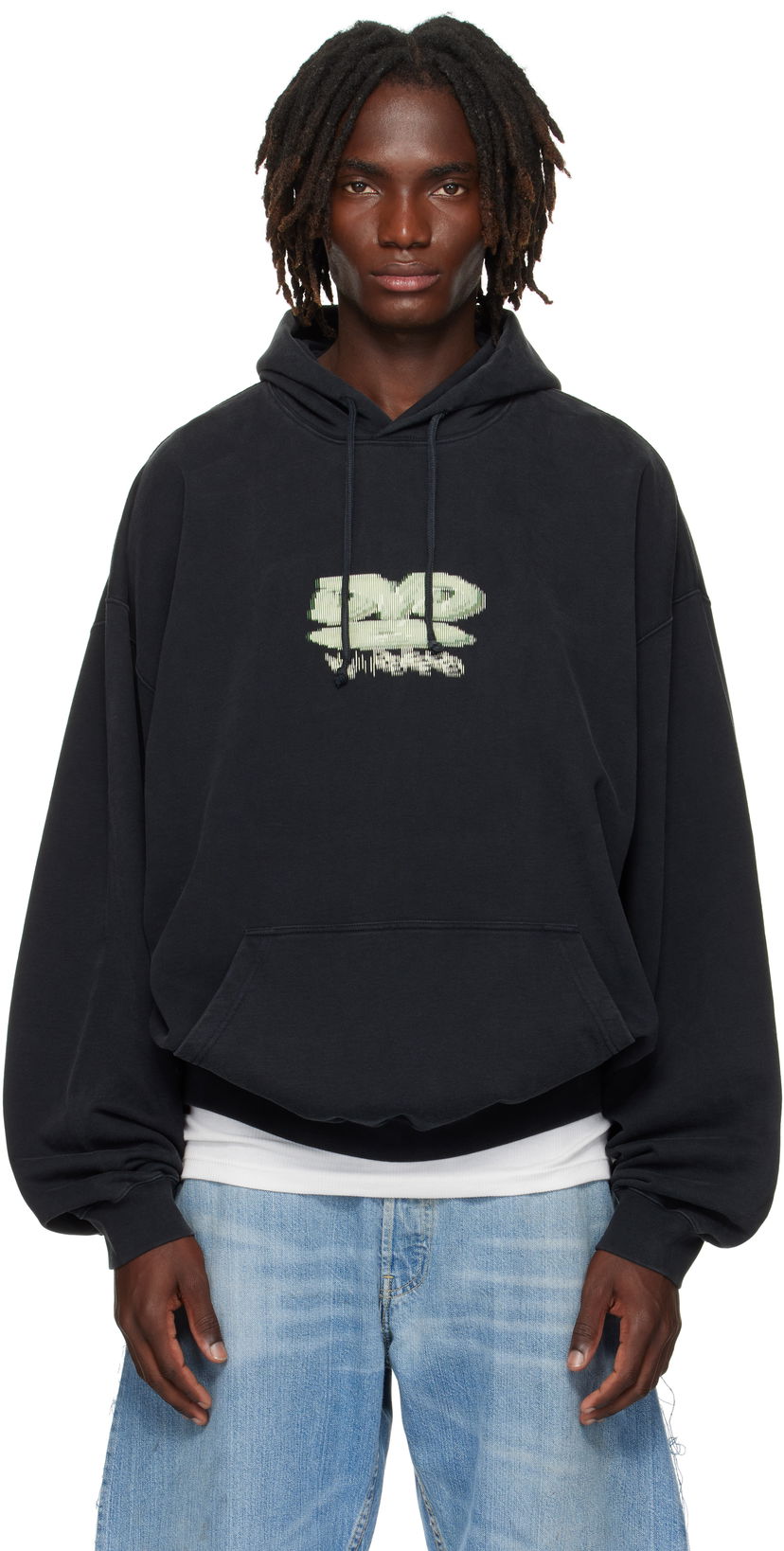 Sweatshirt VETEMENTS Vetements 'DVD' Oversized Hoodie Sort | UH76HD380B
