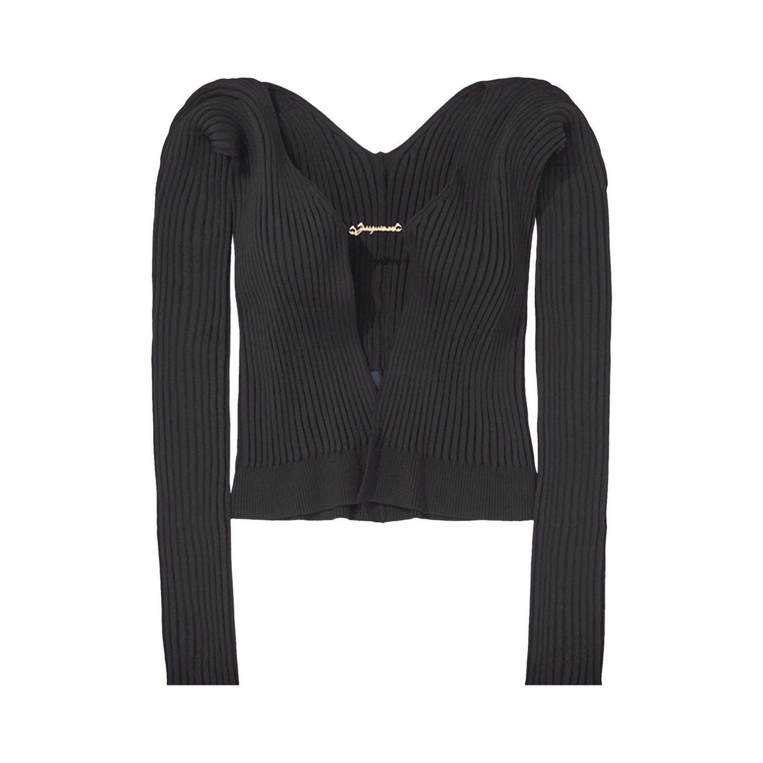 Sweater Jacquemus La Maille Pralu Longue Cardigan Sort | 223KN500 2190 990, 0