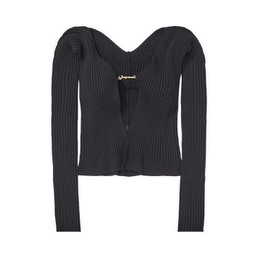 Sweater Jacquemus La Maille Pralu Longue Cardigan Sort | 223KN500 2190 990, 0