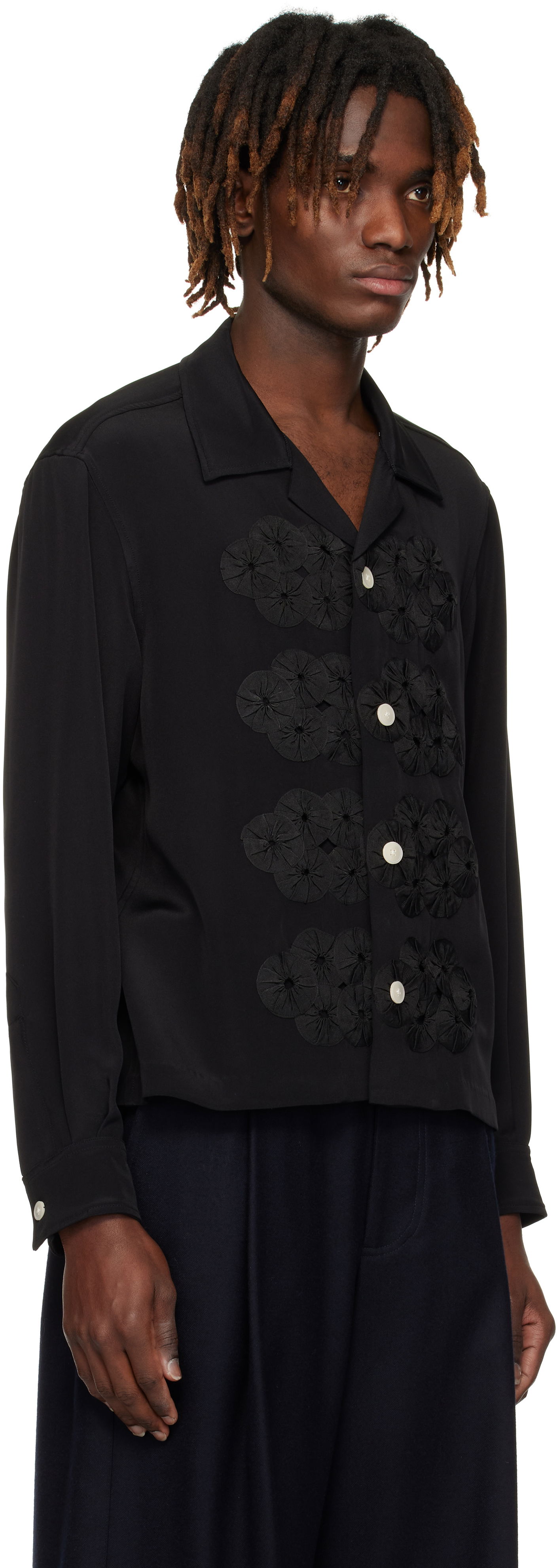 Skjorte Bode Bode Ribbon Garland Shirt Sort | MRS25SH037, 1