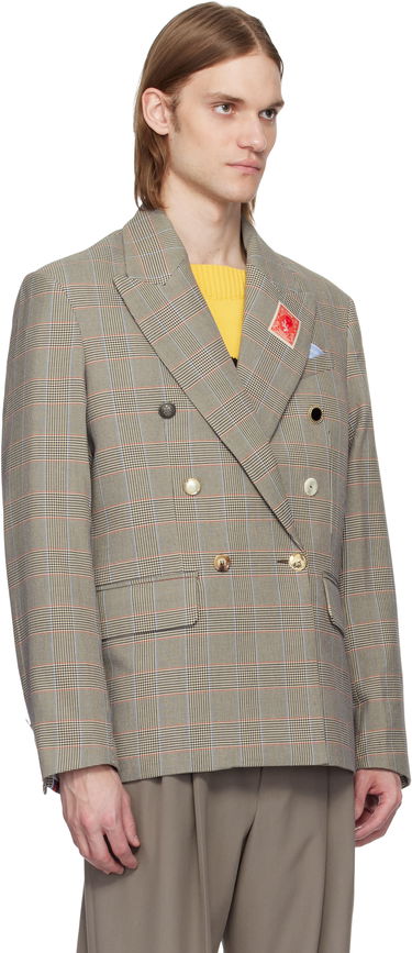 Jakke Charles Jeffrey Loverboy Charles Jeffrey LOVERBOY Edinburgh Double-Breasted Blazer Beige | 54020102, 1