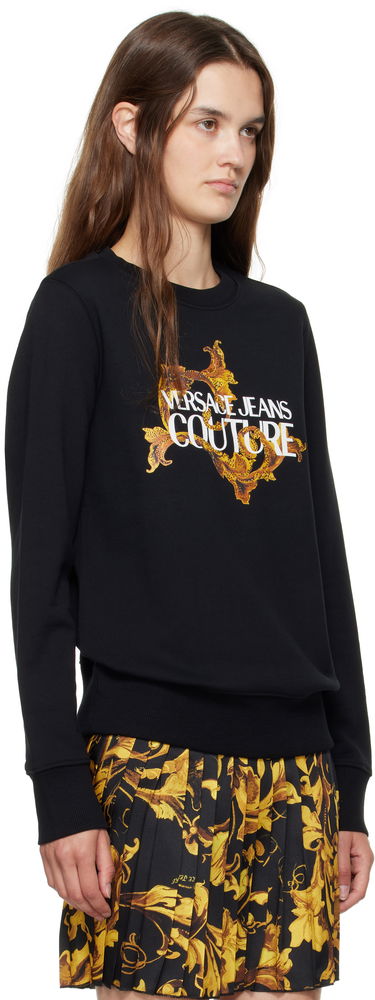 Sweatshirt Versace Couture Screen-Printed Sweatshirt Sort | E79HAIE06_ECF00E, 1