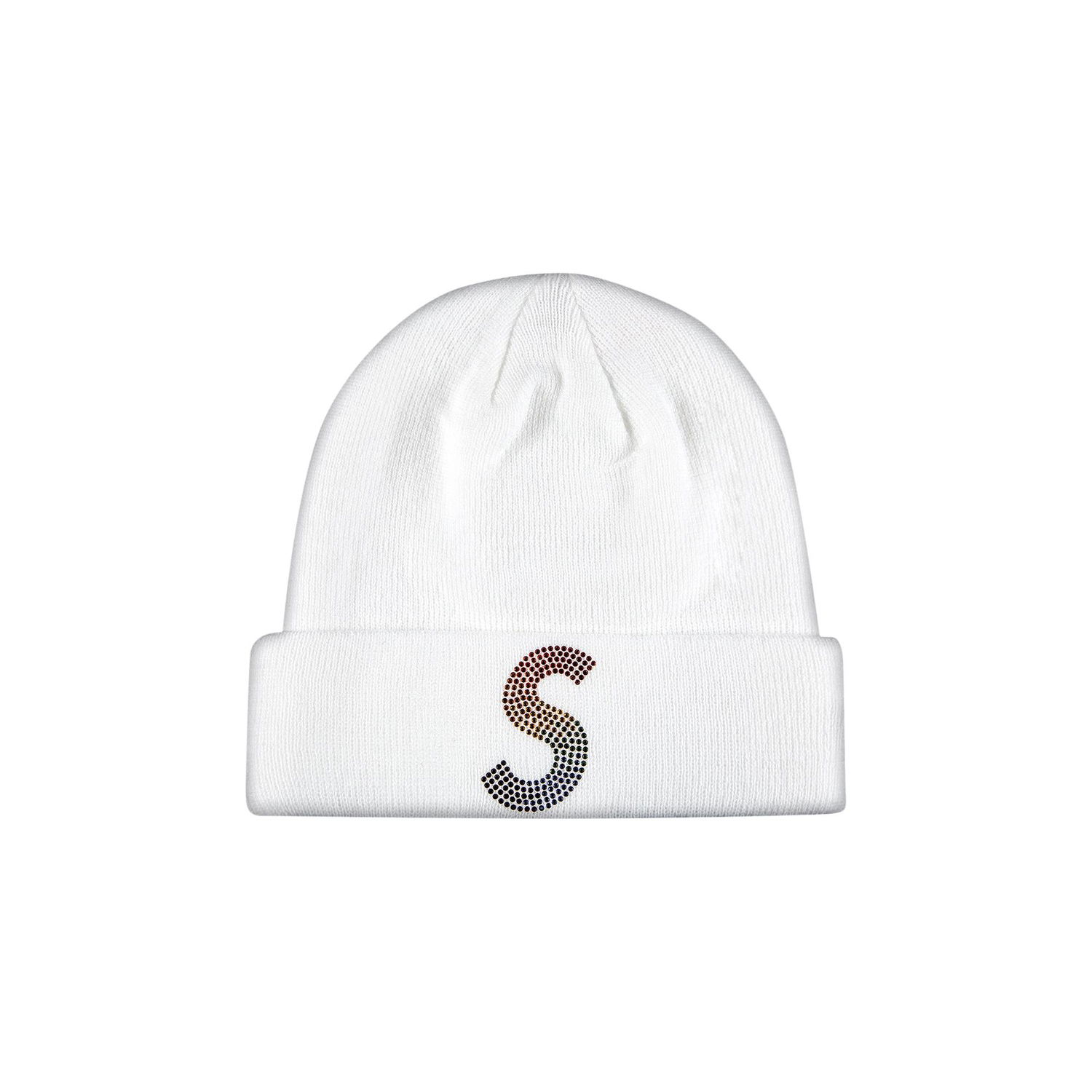 Beanie Supreme New Era x Swarovski S Logo Beanie Hvid | SS21BN5 WHITE, 1