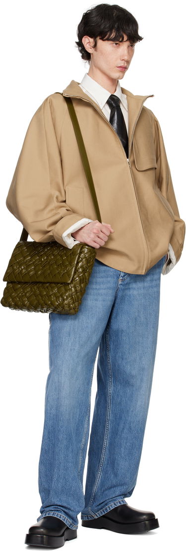Skuldertaske Bottega Veneta Bottega Veneta Rumple Messenger Bag Grøn | 776519 V40T1 3348, 3