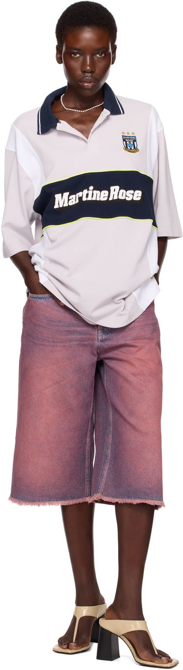 Polo skjorte Martine Rose Martine Rose Oversized Paneled Polo Lyserød | 643JE03046, 4