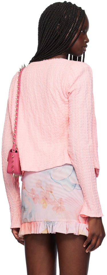 Kjole GUIZIO Guizio Holly Tie-Front Cardigan Lyserød | P24701K064, 2