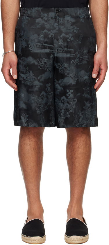 Shorts Off-White Off-White Jacquard Fresco Bowling Shorts Sort | OMCB092S25FAB0020200, 0
