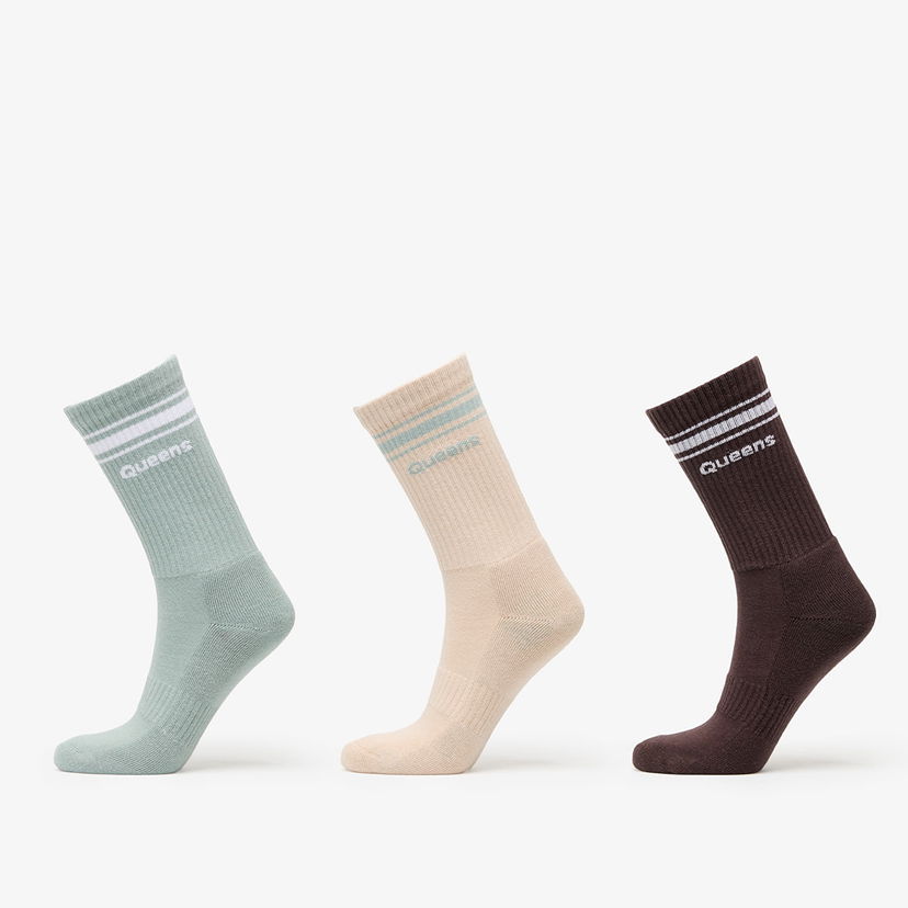 Sokker Queens Crew Socks 3-Pack Grøn | QNS_061