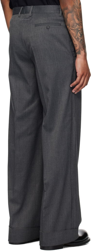 Bukser Maison Margiela MM6 Maison Margiela Rolled Cuff Trousers Grå | SH0KA0047 S47848, 2