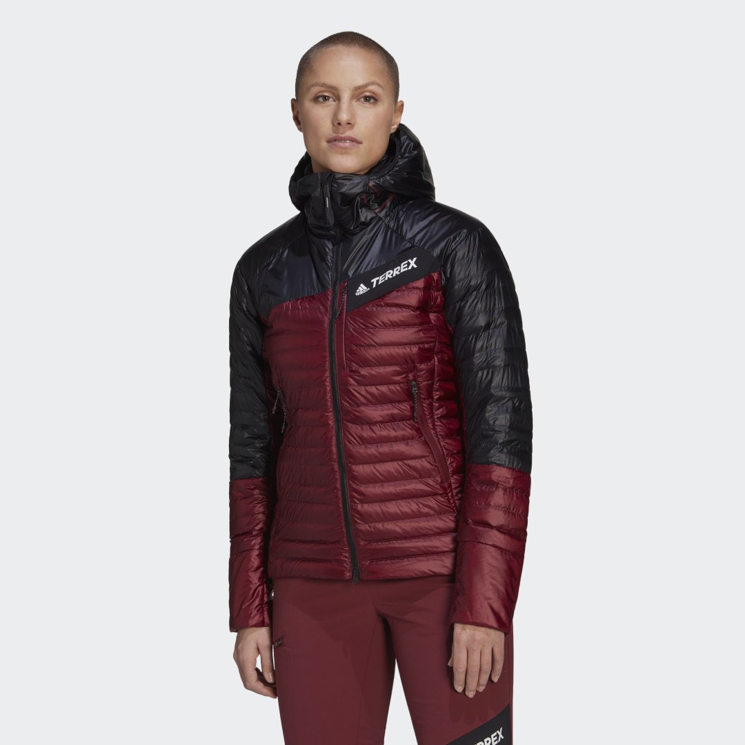 Puffer jakke adidas Originals Techrock Year-Round Down Hooded Jacket Bourgogne | H55934, 0