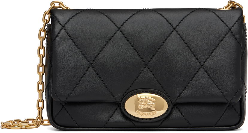 Håndtaske Burberry Burberry Quilted Lambskin Strand Clutch Sort | 8111640
