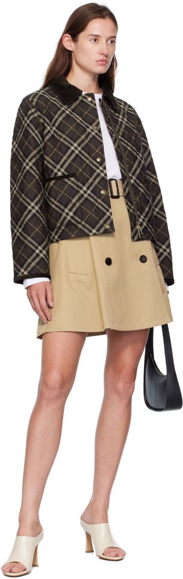 Jakke Burberry Burberry Oldham Plaid Quilted Jacket Brun | 8115975, 3