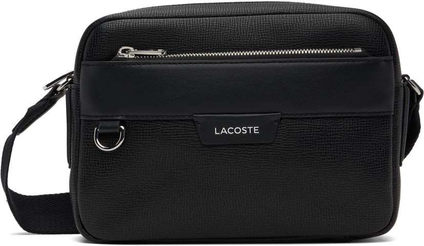 Skuldertaske Lacoste Ossian Leather Reporter Bag Sort | NH5048OI_000
