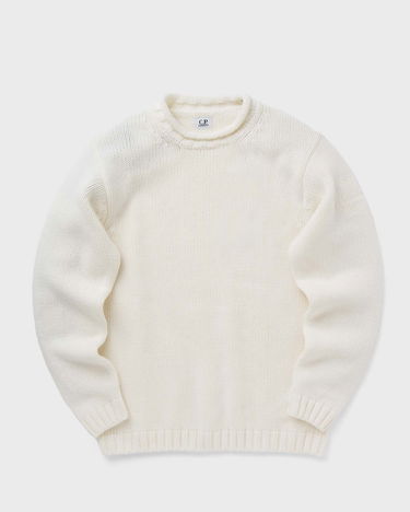 Sweater C.P. Company LAMBSWOOL GRS BOXY MOCK NECK KNIT Hvid | 17CMKN171A110149A-103, 0