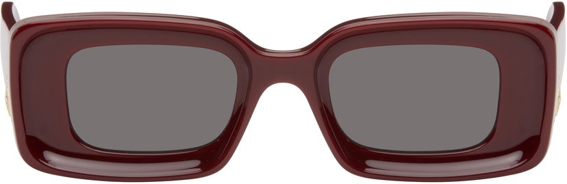 Solbriller Loewe Loewe Rectangular Sunglasses Bourgogne | LW40101IM4666A 840126861099