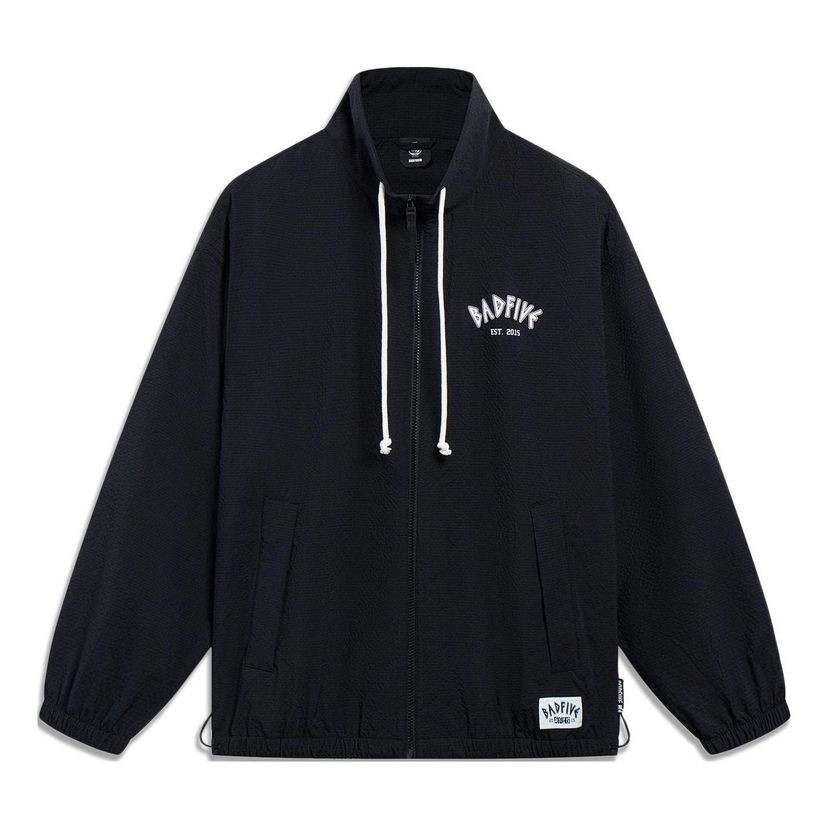 Vindjakke Li-Ning BadFive Live With Hoops Graphic Jacket Sort | AFDT189-3