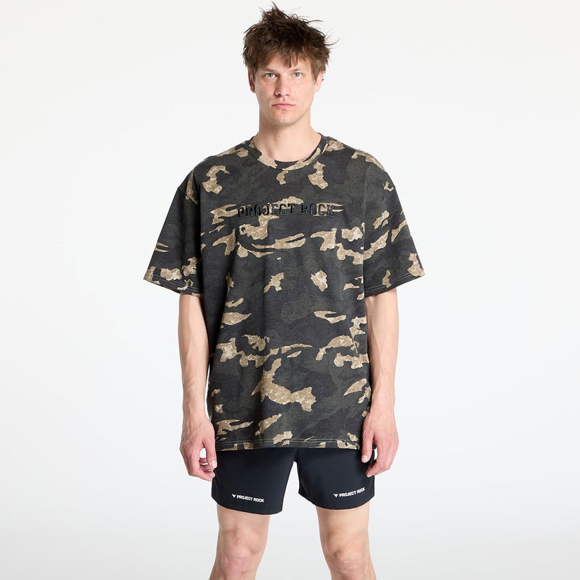 T-shirt Under Armour Project Rock All Over Print T-Shirt Grøn | 1389976-251