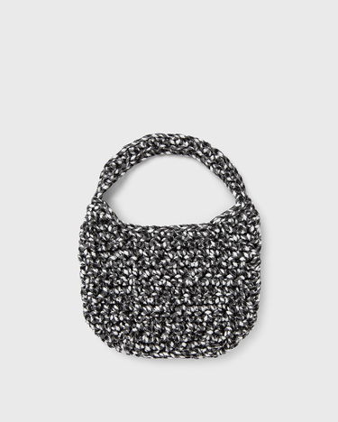 Håndtaske Samsoe Samsoe Sadina Mini Crochet Handbag Sort | F25100106-BLACK-WHITE, 2