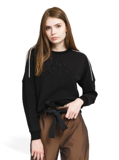 Sweatshirt Kappa Logo Tape Barge Sort | 311527W 005