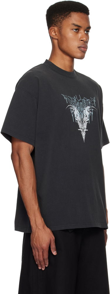 T-shirt VETEMENTS Vetements Bone 'V' Graphic Regular T-Shirt Sort | UA66TR670B, 1